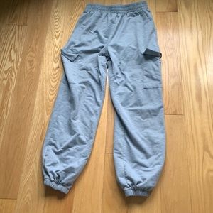 Grey cargo sweat pants, near mint condition.